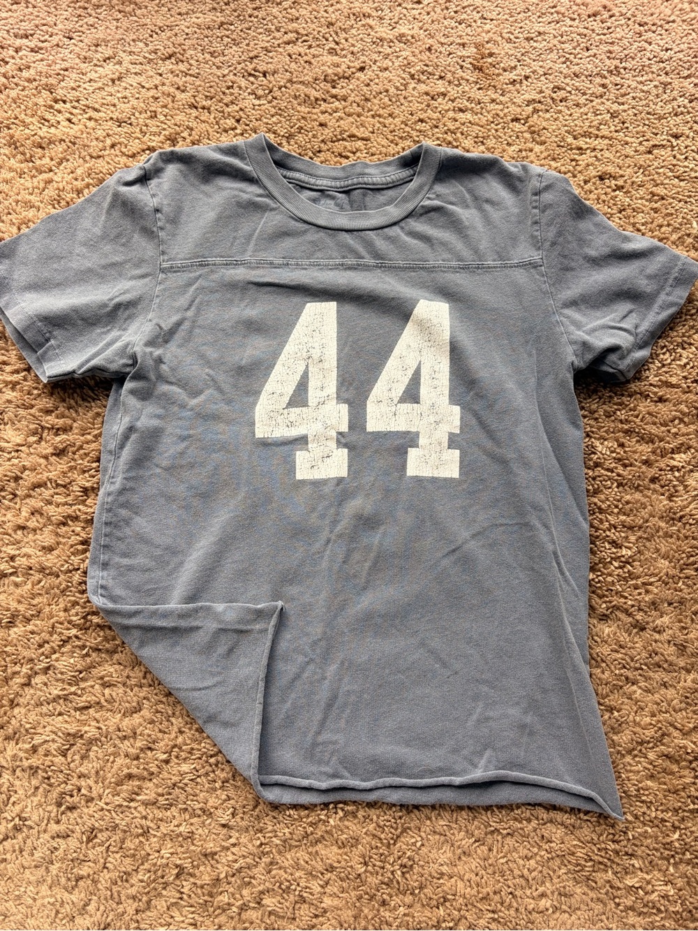 Brandy Melville Slate Blue '44' Graphic Short Sleeve Tee
